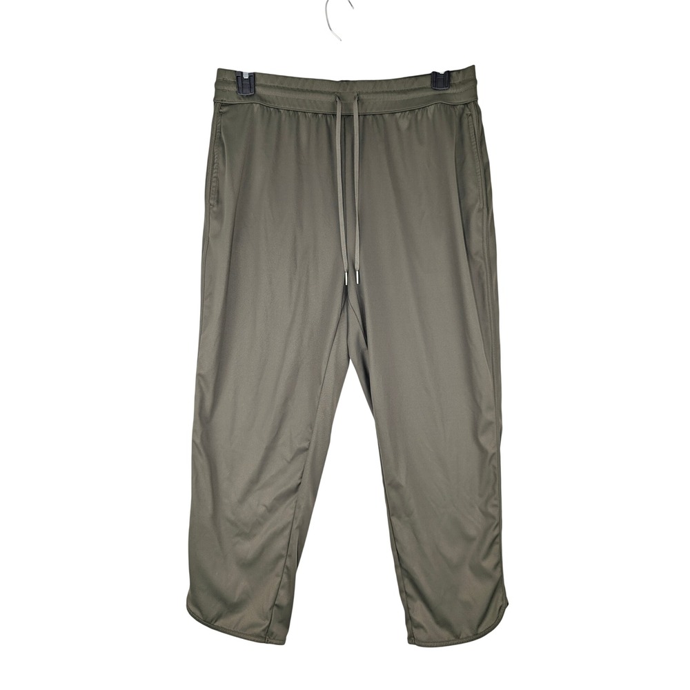 Halara Mid Rise Drawstring Curved Hem Quick Dry Golf Pants Women XL Green